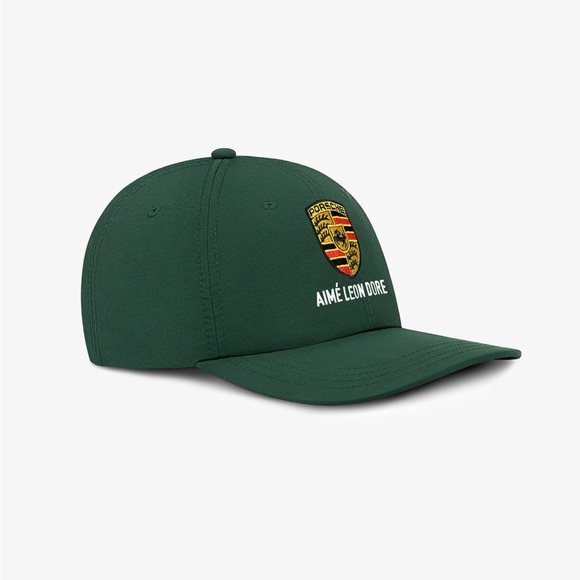 Aime Leon Dore ALD / Porsche Nylon Logo Hat Pine Grove Green Logo